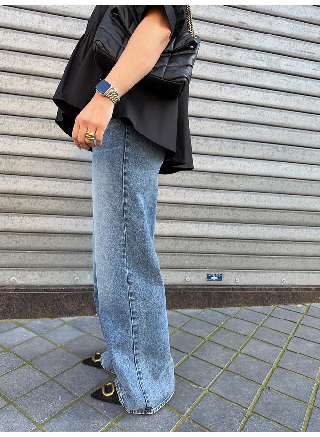 VIKA WIDE SEAM JEANS DENIM BLUE