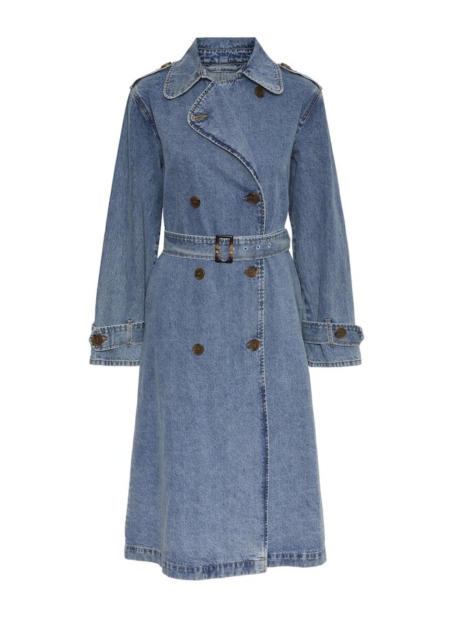 YASKARLI DENIM TRENCHCOAT