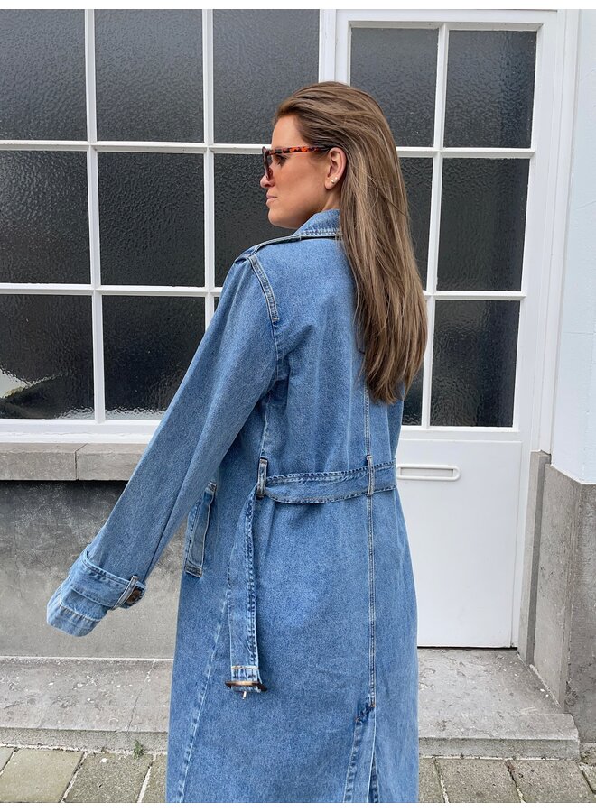 YASKARLI DENIM TRENCHCOAT