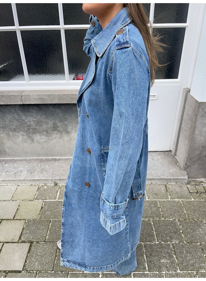 YASKARLI DENIM TRENCHCOAT