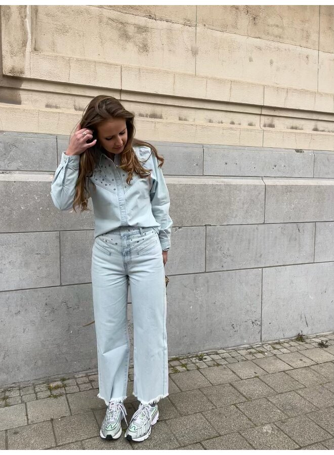 DENIM STRASS SHIRT INDIGO