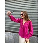 CHEST EMB SHIRT FUCHSIA