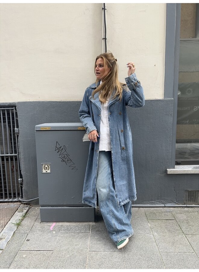 YASKARLI DENIM TRENCHCOAT