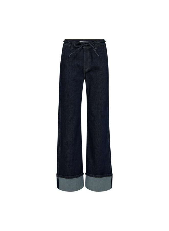 HUBBY REVERSE ANKLE JEANS DARK DENIM