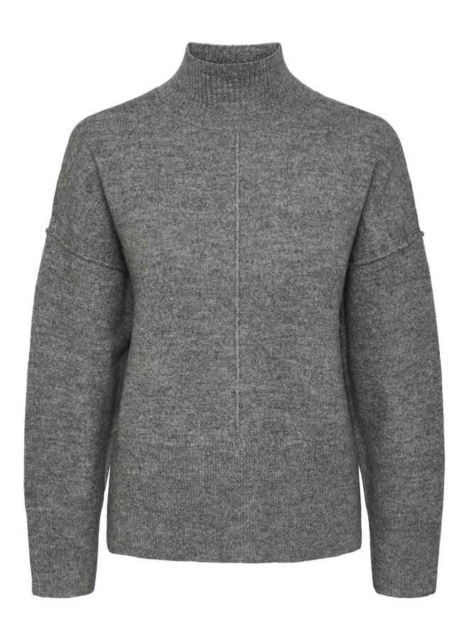 YASBALIS HIGH NECK KNIT GREY