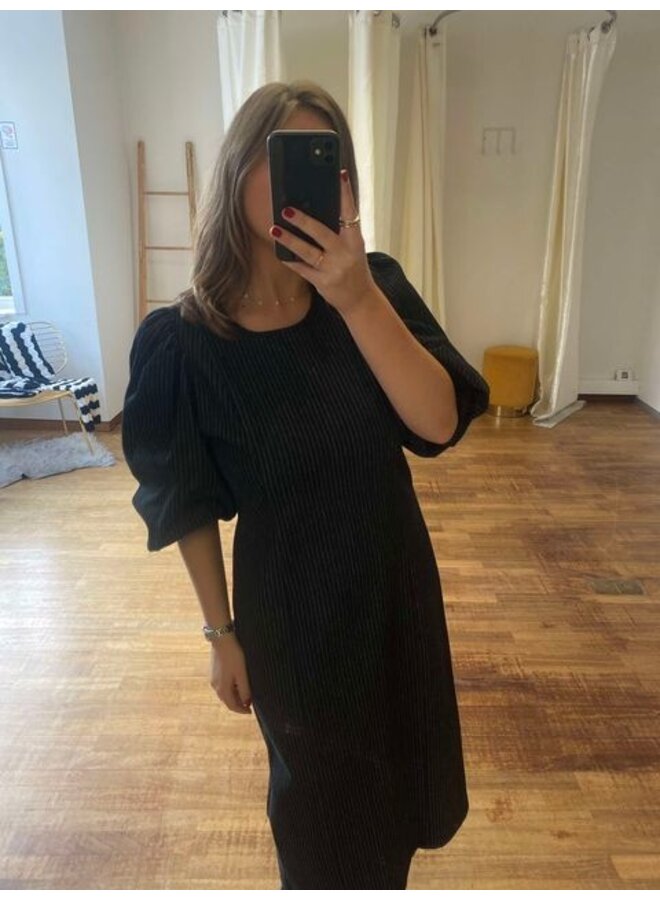 ENIDCC DENIM PIN PUFF DRESS