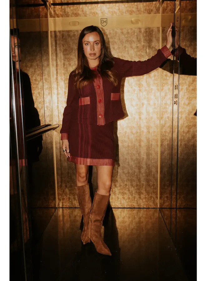 NEMRA SKIRT BURGUNDY
