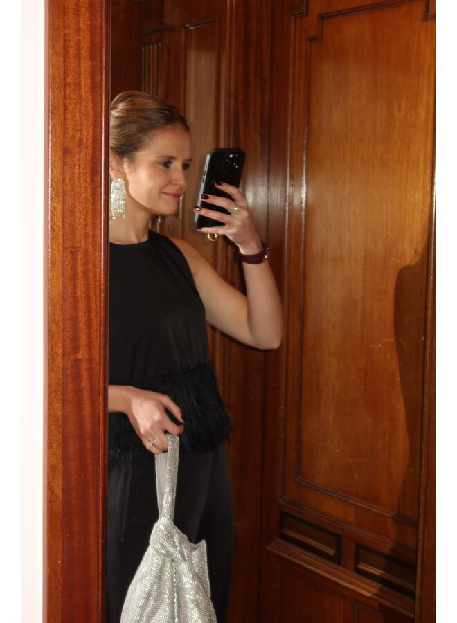 ADNA FEATHER TOP BLACK