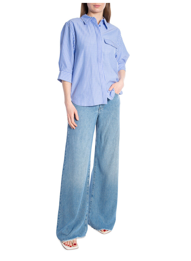 TEA STRIPE SHIRT BLUE