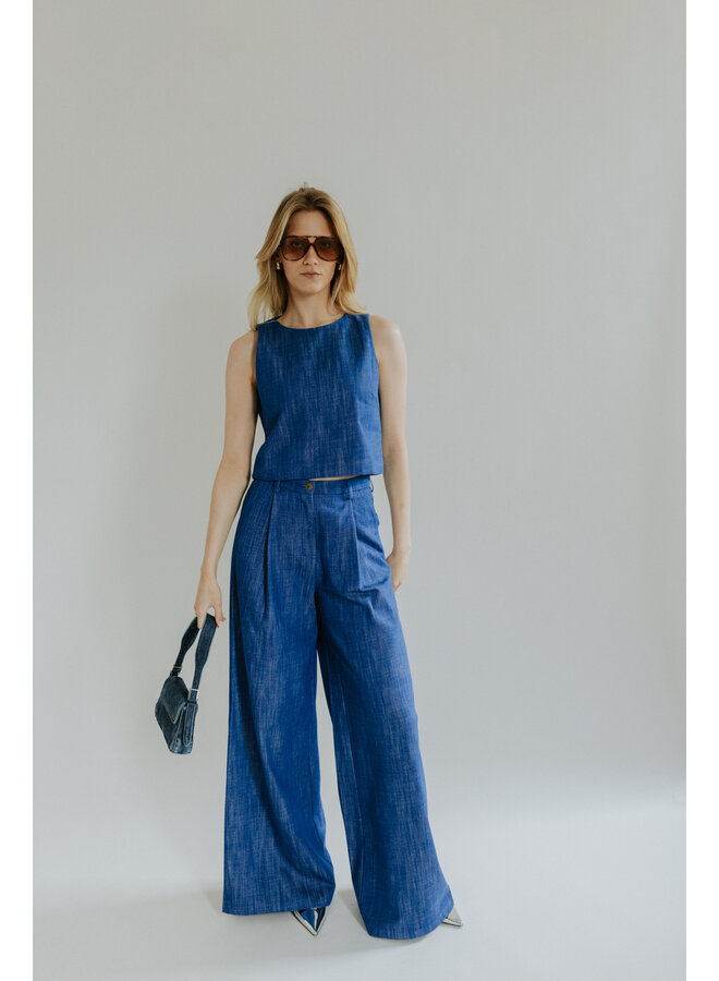NORA TOP COBALT BLUE