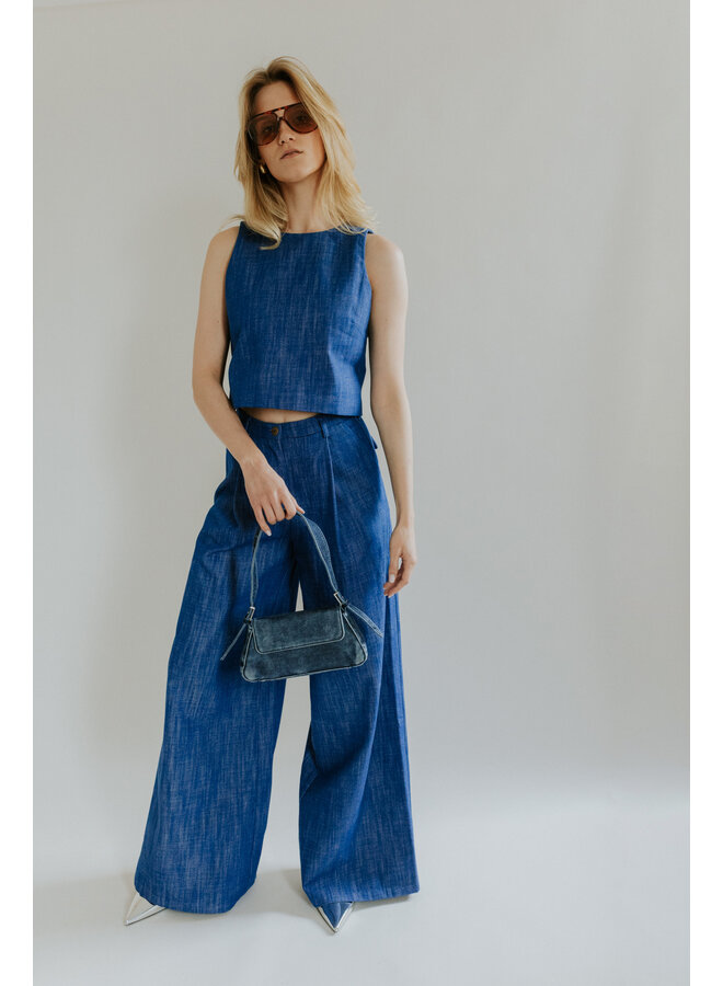 NORA TOP COBALT BLUE