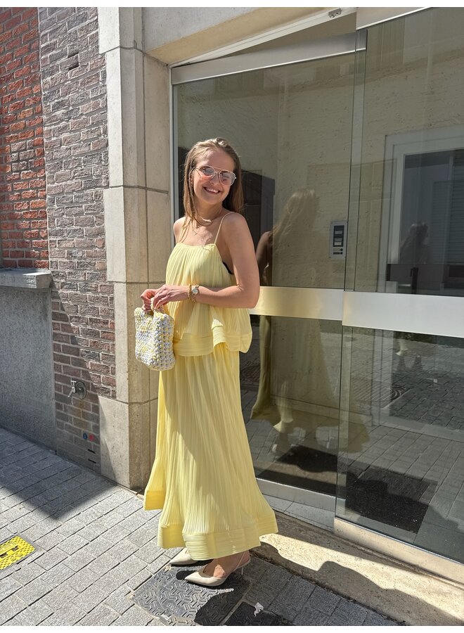 YASRIVA MIDI SKIRT FRENCH VANILLA