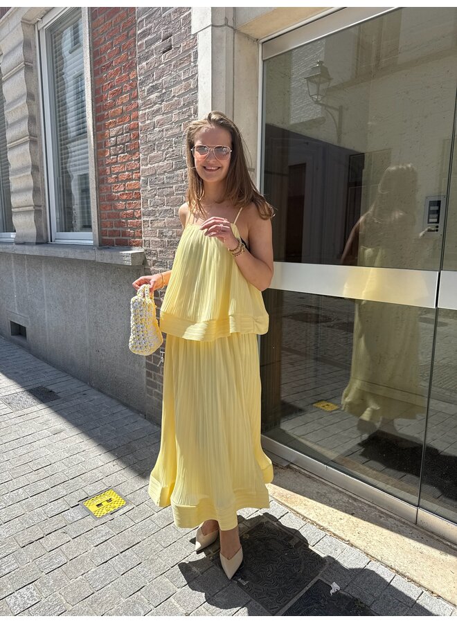 YASRIVA MIDI SKIRT FRENCH VANILLA