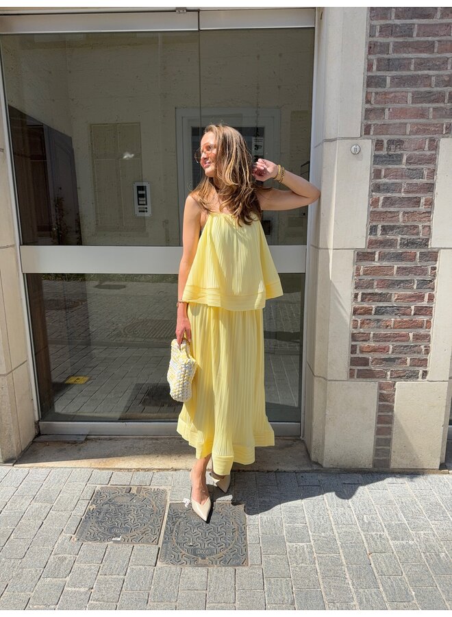 YASRIVA MIDI SKIRT FRENCH VANILLA