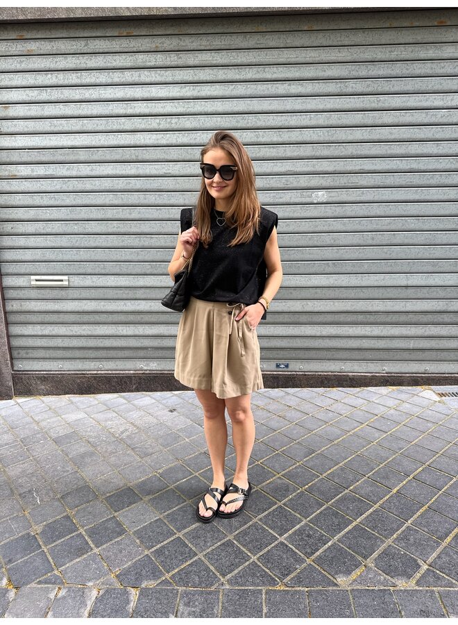YASARI SHORTS TAUPE GRAY