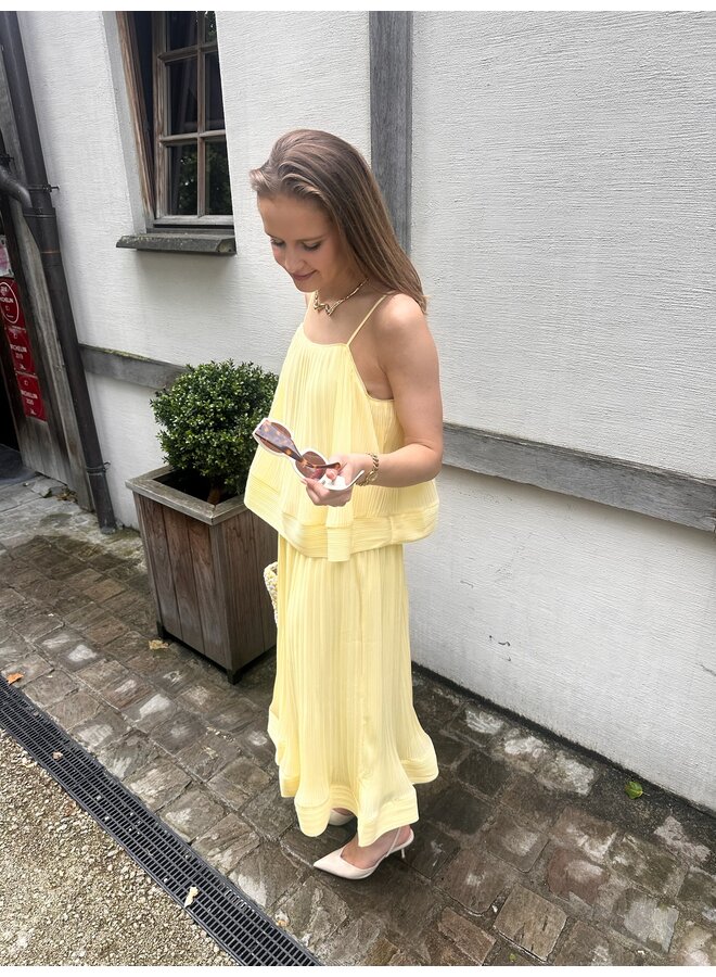 YASRIVA MIDI SKIRT FRENCH VANILLA