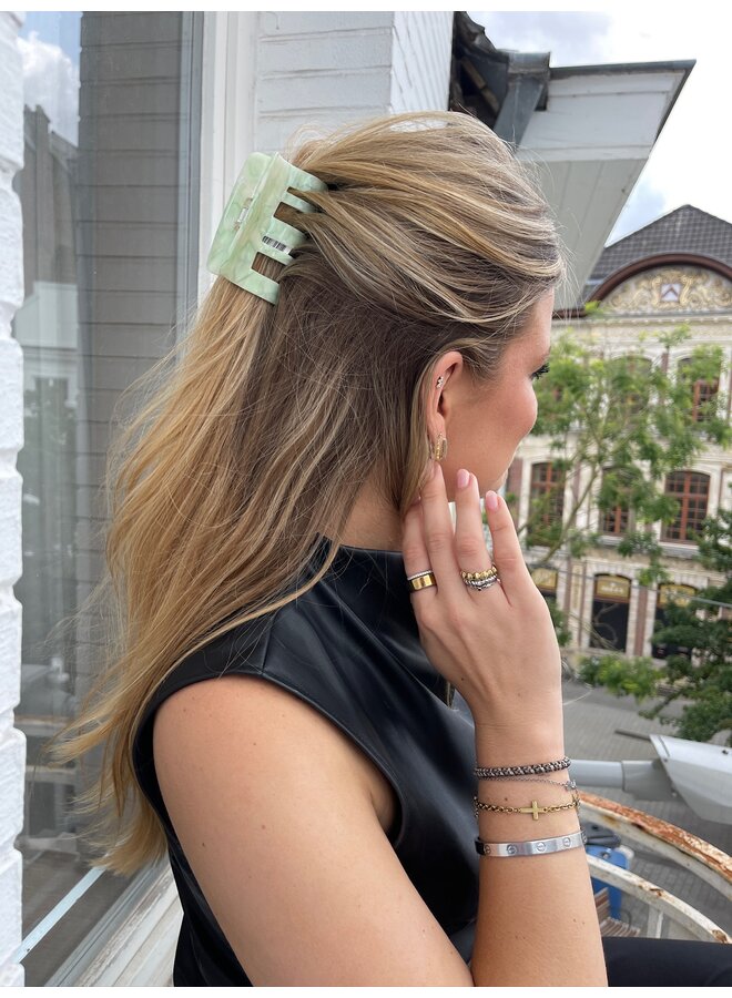 FIE MARBLE BIG CLIP GREEN