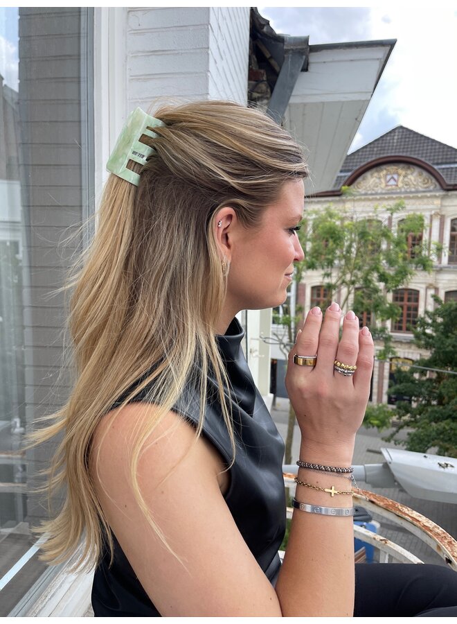 FIE MARBLE BIG CLIP GREEN