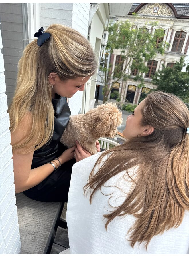 CLASSIC STRIPED HAIR CLIP LIGHT BLUE