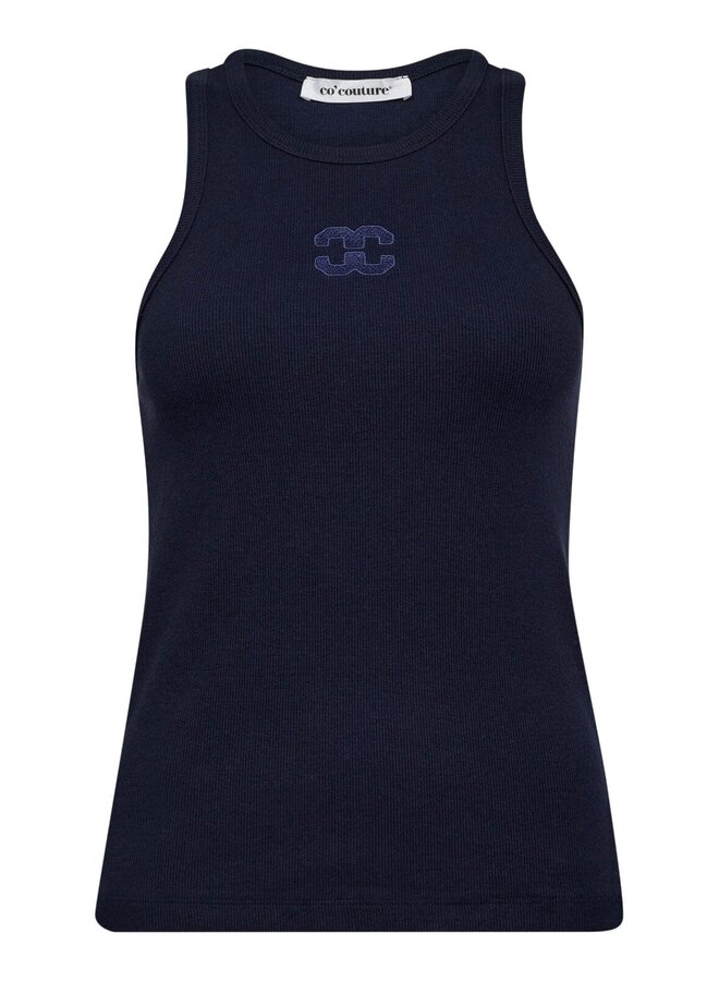 SAHARACC EMBROIDERY TANK TOP NAVY