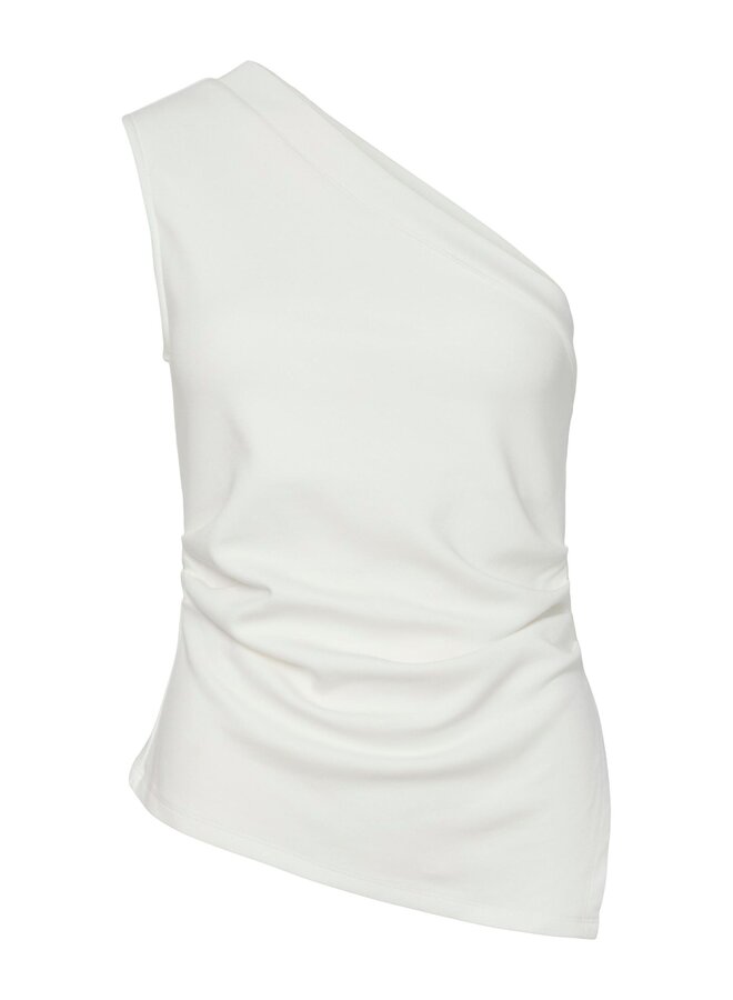 YASVENICE ONE SHOULDER TOP WHITE