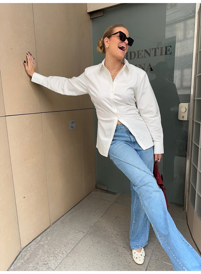 YASCECA STRAIGHT JEANS MEDIUM BLUE DENIM