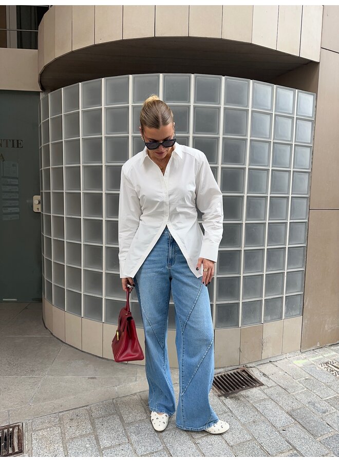 YASCECA STRAIGHT JEANS MEDIUM BLUE DENIM