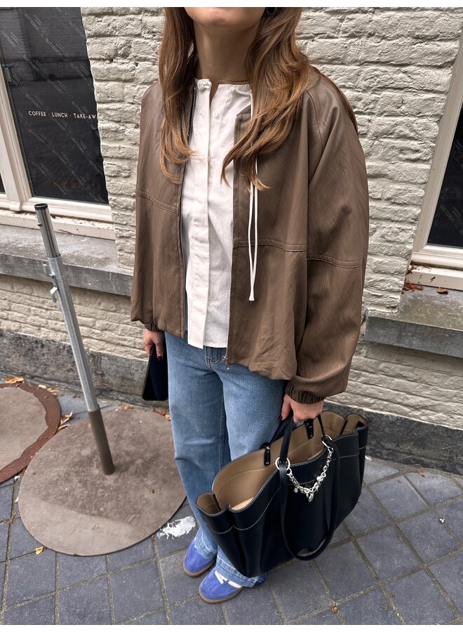 VERA FAUX LEATHER JACKET