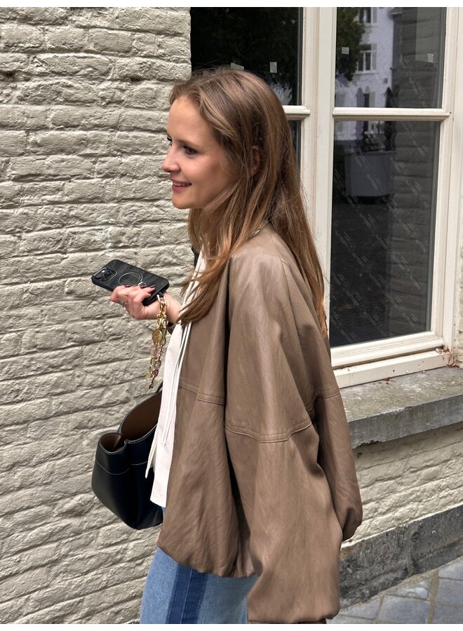 VERA FAUX LEATHER JACKET