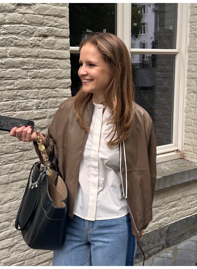 VERA FAUX LEATHER JACKET