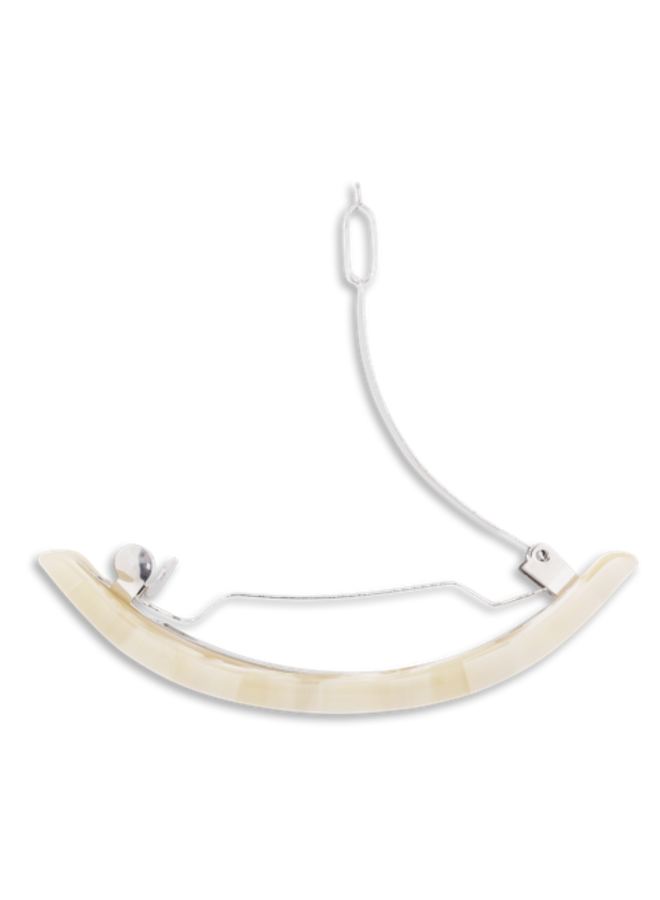 CURVED BONE CLIP IVORY