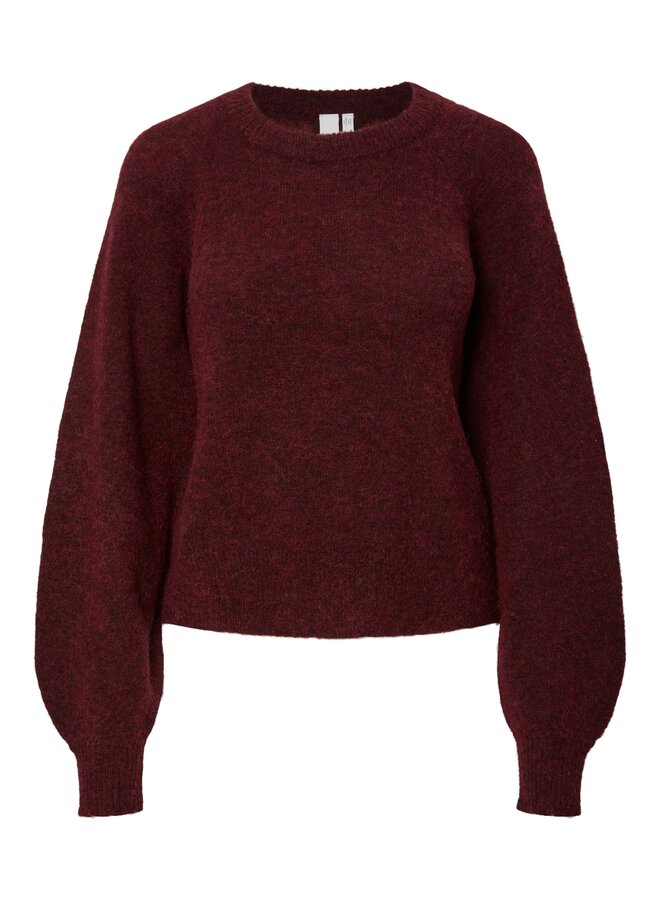 YASJOHI WOOL KNIT PULLOVER PORT ROYALE