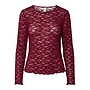 YASCARA LACE TOP BURGUNDY