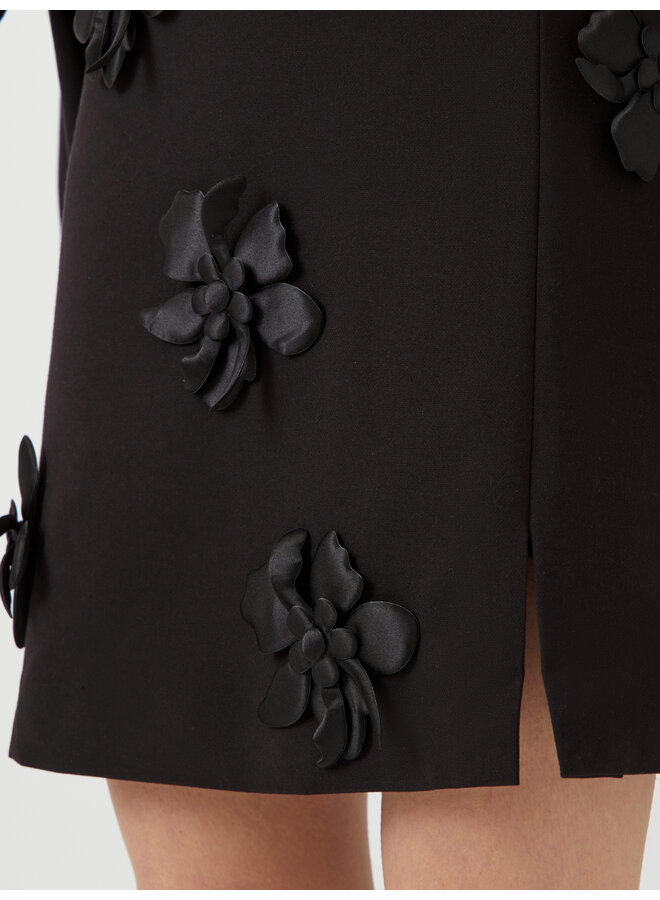 YASFLISRA FLOWER SKIRT BLACK