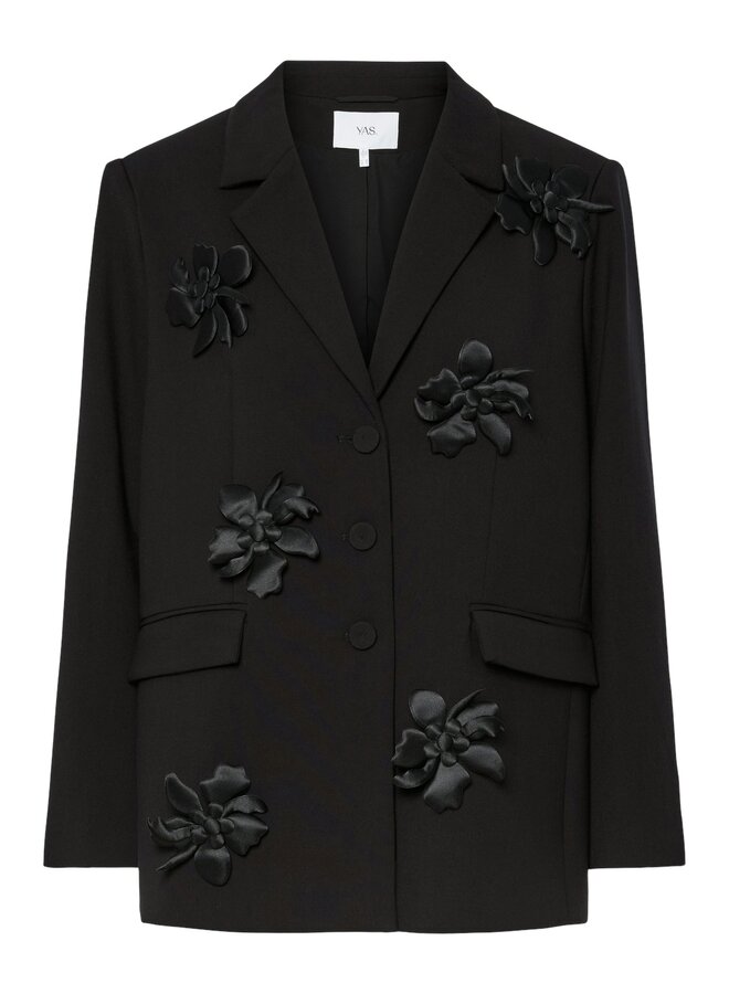 YASFLISRA FLOWER BLAZER BLACK