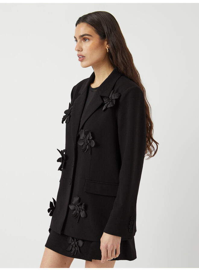 YASFLISRA FLOWER BLAZER BLACK