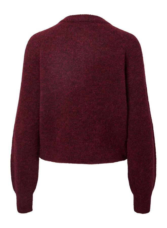 YASJOHI WOOL KNIT CARDIGAN PORT ROYALE