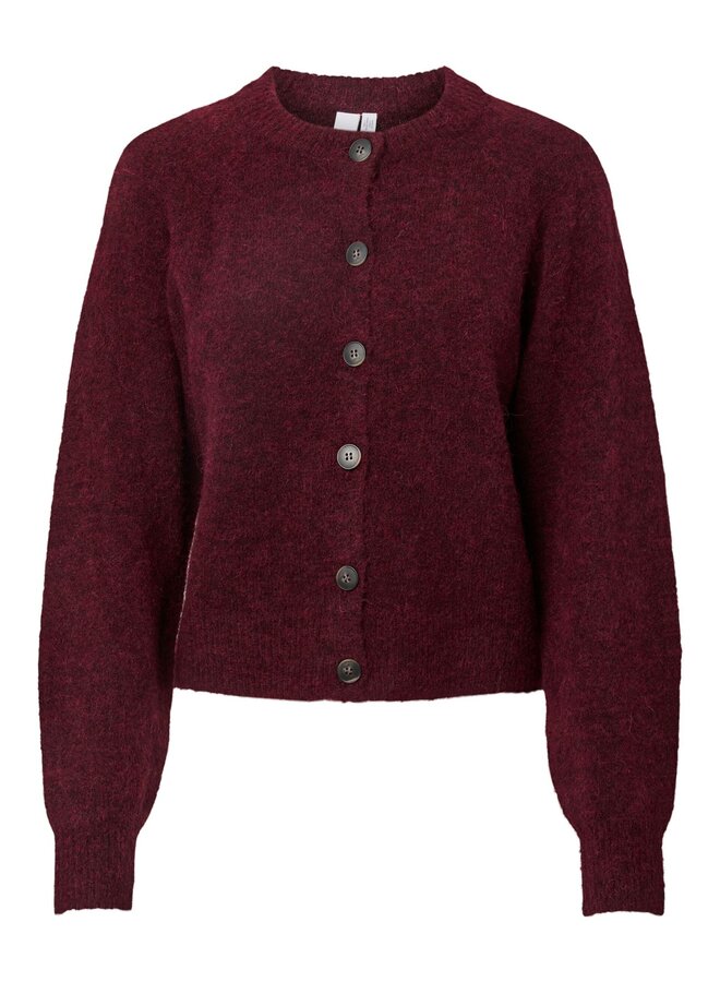 YASJOHI WOOL KNIT CARDIGAN PORT ROYALE