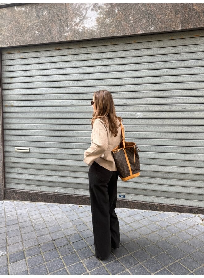YASNOLA WOOL LS KNIT CARDIGAN OAT MILK