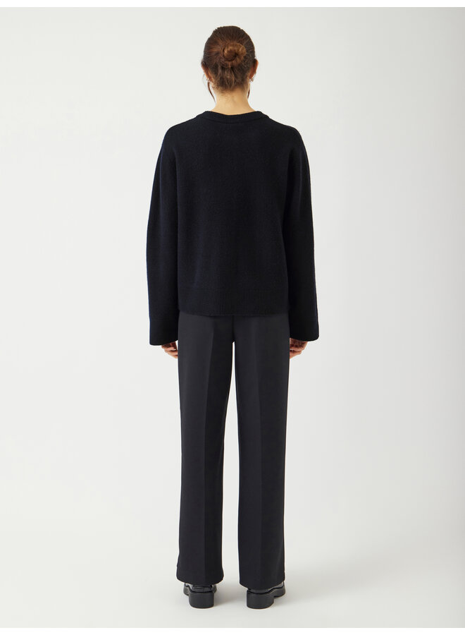 YASNOLA WOOL LS KNIT CARDIGAN NAVY