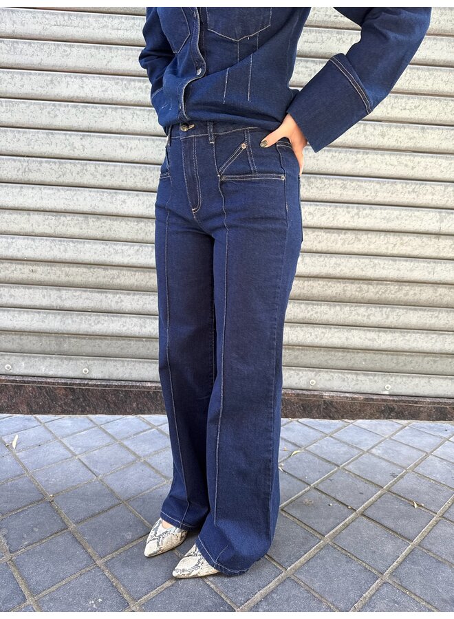 THEOCC WIDE JEANS DARK DENIM