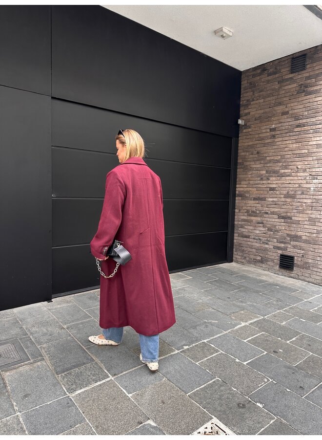 YASROYLA LS WOOL BLEND LONG COAT PORT ROYALE