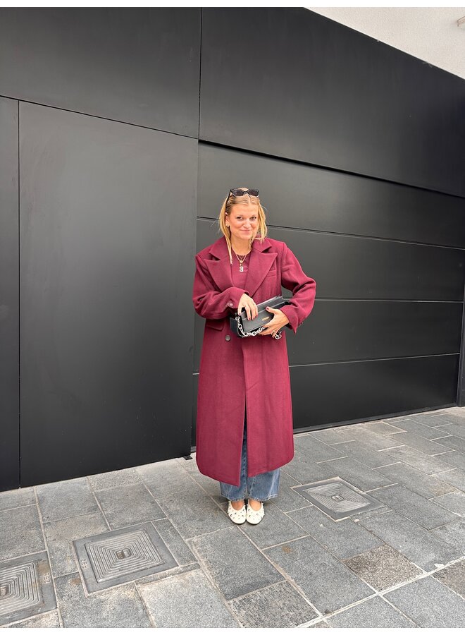 YASROYLA LS WOOL BLEND LONG COAT PORT ROYALE