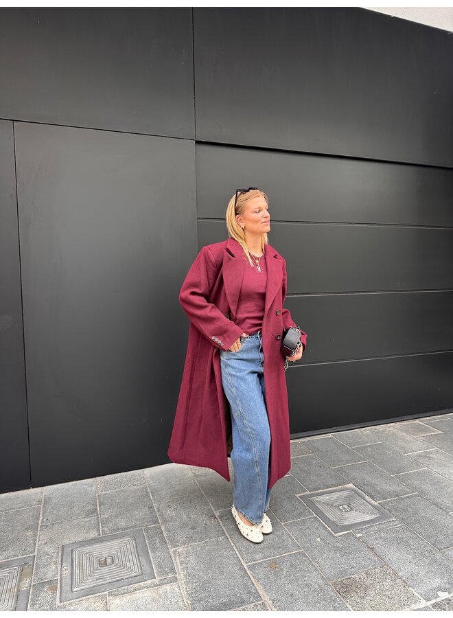 YASROYLA LS WOOL BLEND LONG COAT PORT ROYALE