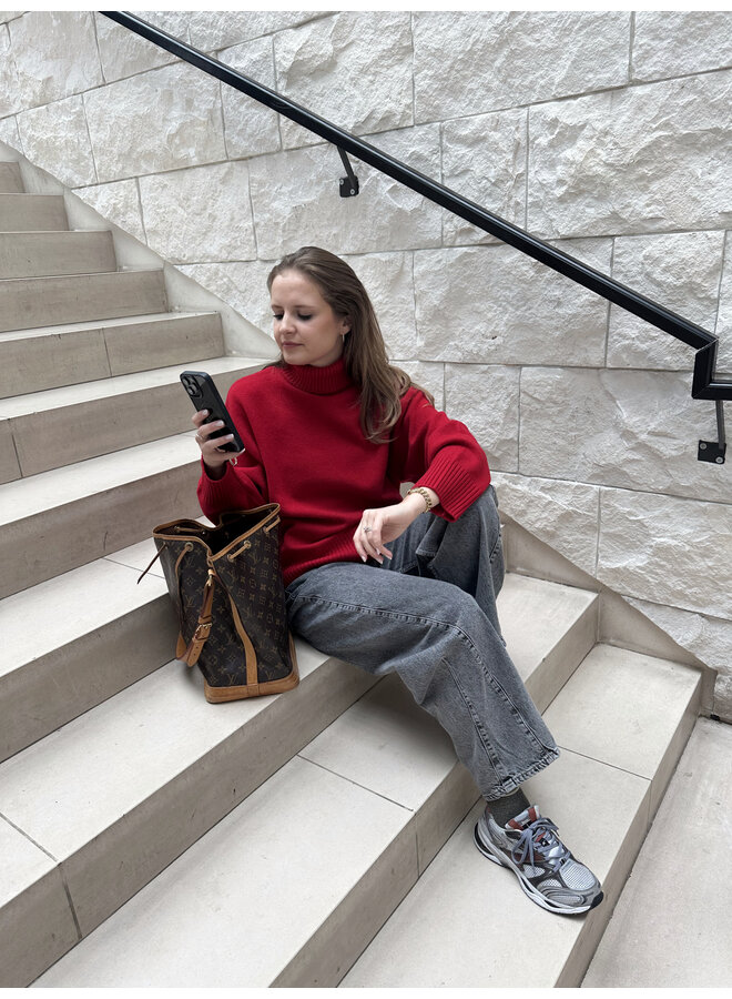 LAHELA WOOL JUMPER RED