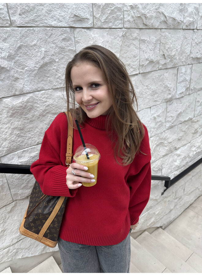 LAHELA WOOL JUMPER RED