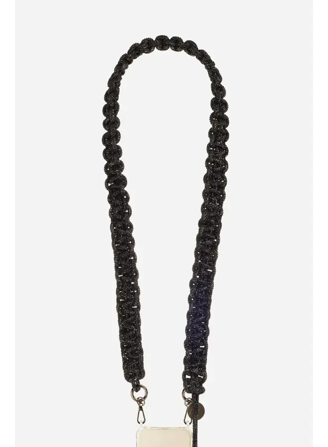 PHONE CHAIN SANGLE GIULIA NOIR 120 CM