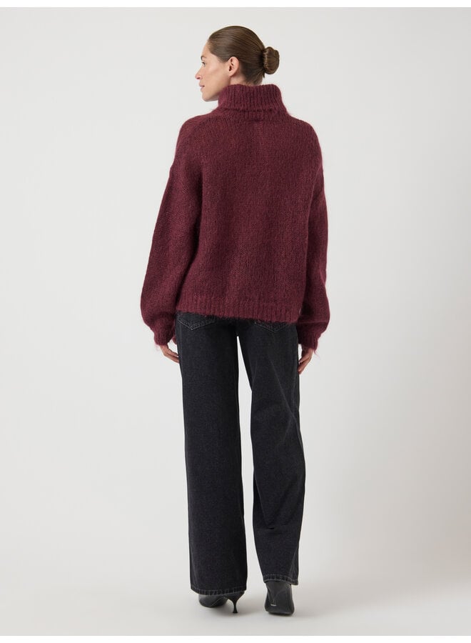YASLAMBI LS KNIT ROLLNECK PULLOVER PORT ROYALE