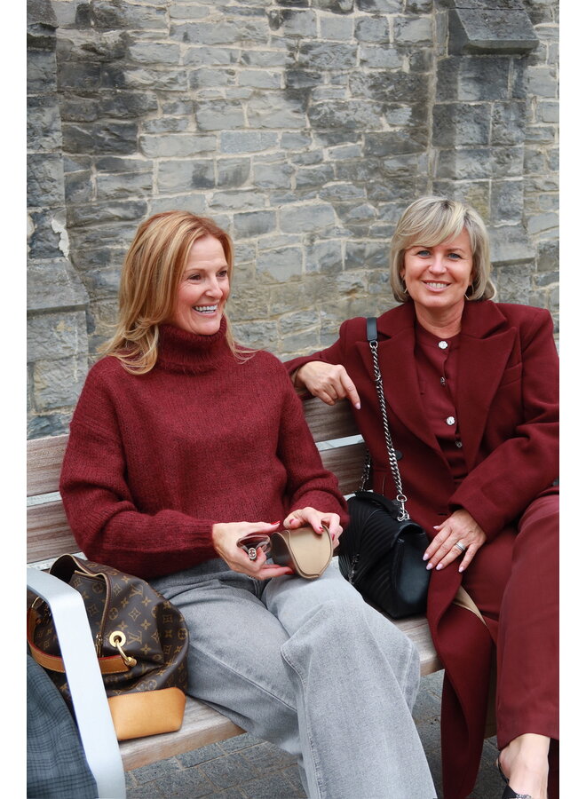 YASLAMBI LS KNIT ROLLNECK PULLOVER PORT ROYALE