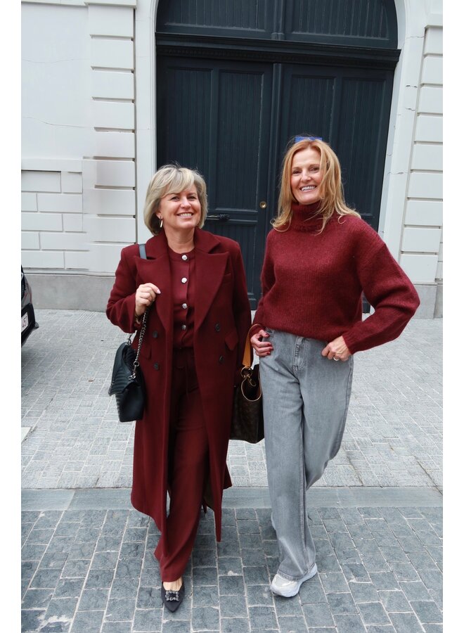 YASLAMBI LS KNIT ROLLNECK PULLOVER PORT ROYALE